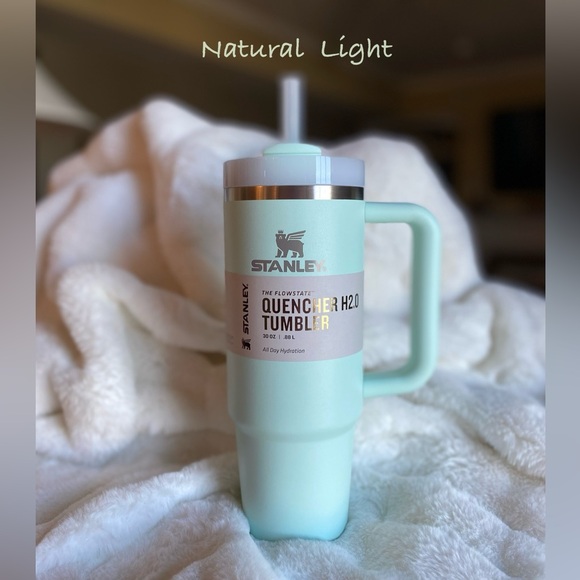 Stanley Mint Green Travel Mug with Handle - Picture 2 of 8